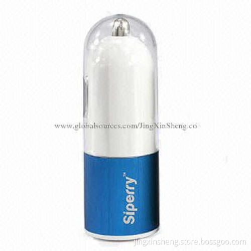 1A Mini USB Car Charger for iPhone& iPad, with 12V-24V AC Voltages